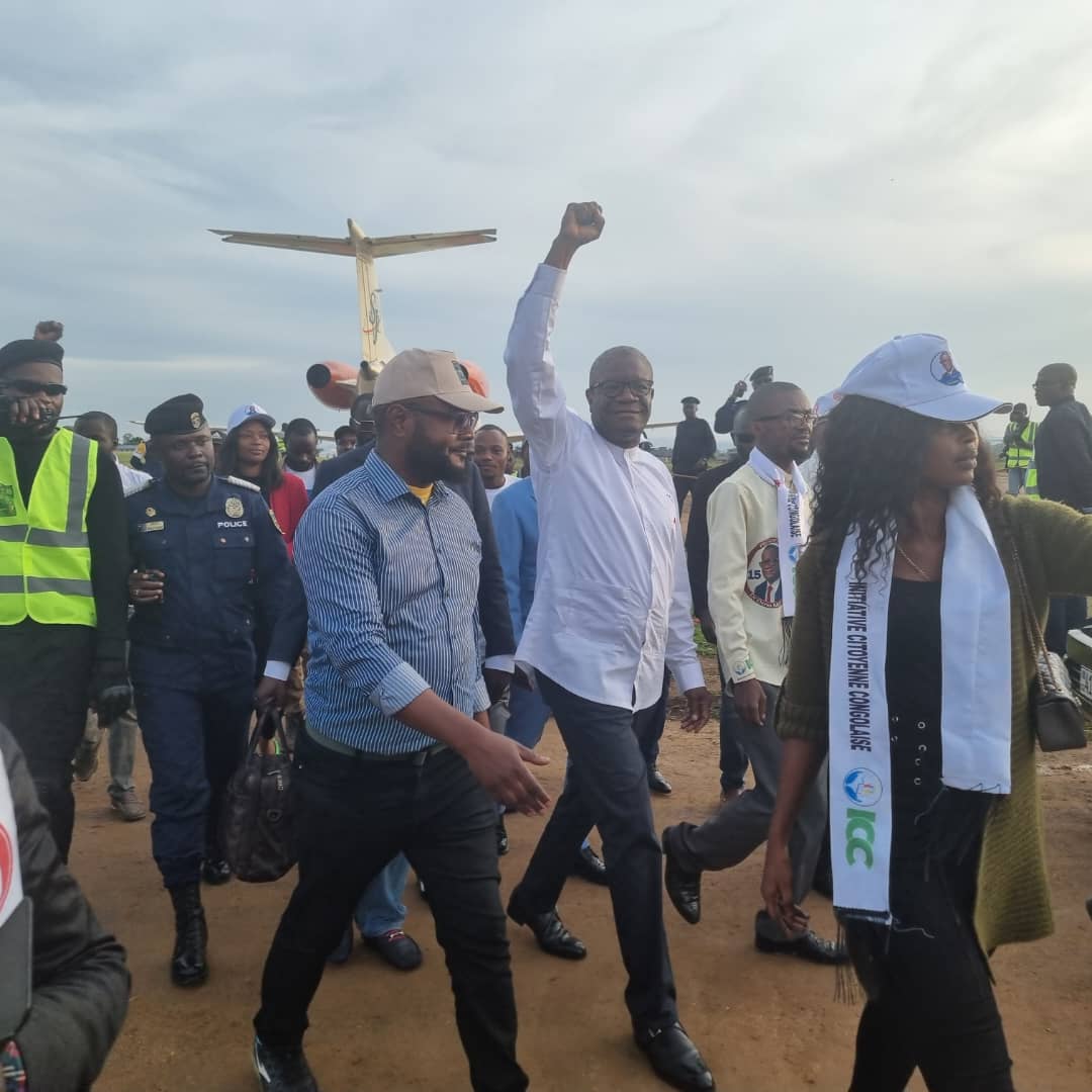 Présidentielle: Mukwege accueilli avec Pompe à Bunia